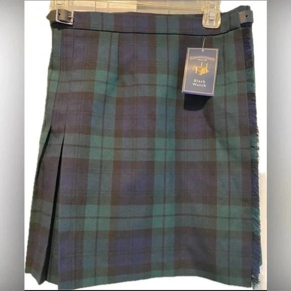 James Pringle Weavers Black Watch Kilt
Scotland‎ Wool Blend Women’s 8 NEW - Picture 1 of 10